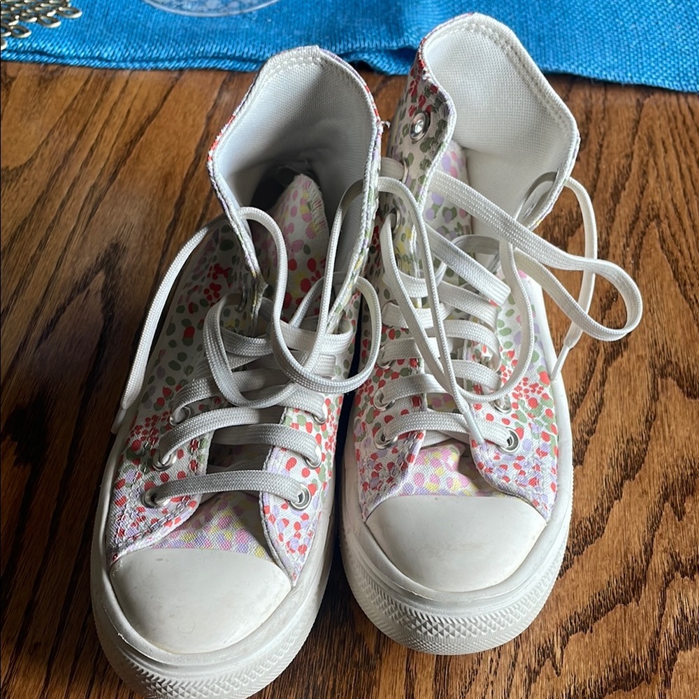 Converse Floral High-Top Sneakers